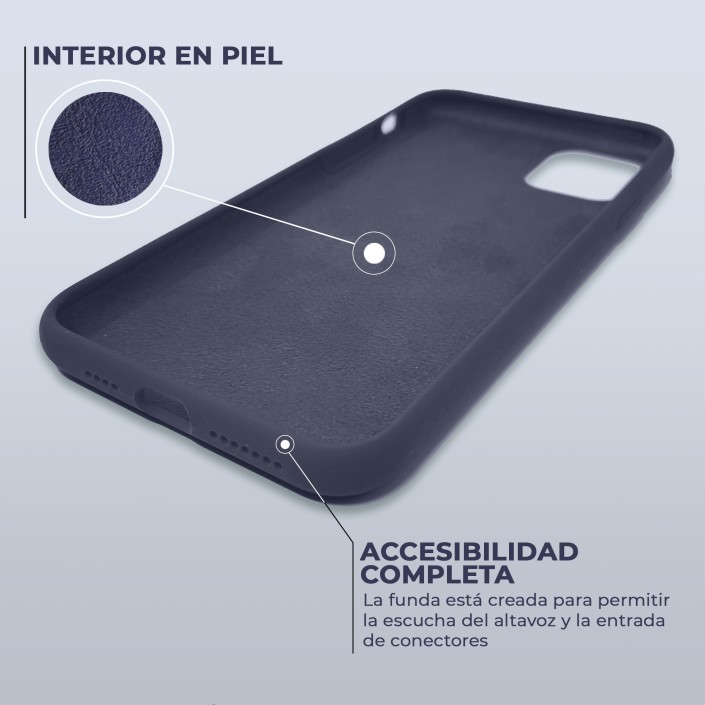 Funda Silicona para Apple iPhone 11 Azul...