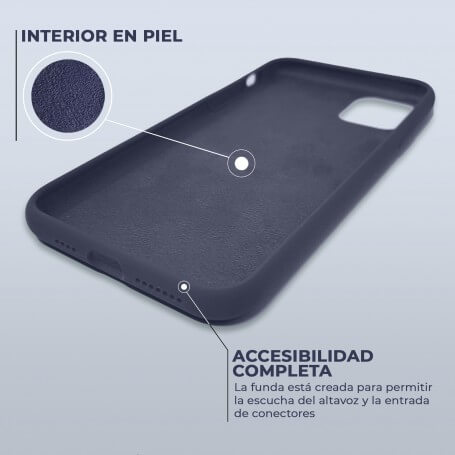 Funda Silicona para Apple iPhone 11 Azul Medianoche - Librephonia