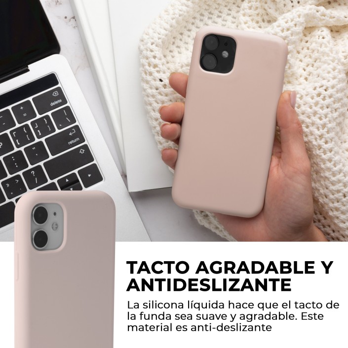 Funda Silicona para Apple iPhone 11 Rosa Arena...