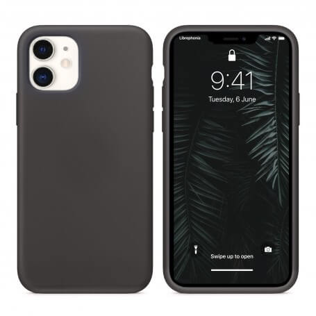 Funda Silicona para Apple iPhone 11 Negro - Librephonia