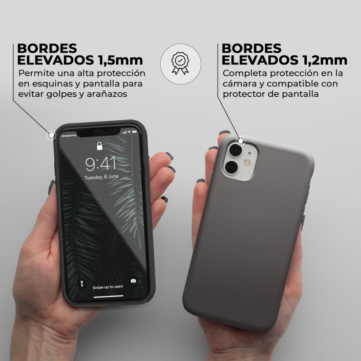 Funda Silicona para Apple iPhone 11 Negro -...