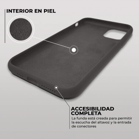 Funda Silicona para Apple iPhone 11 Negro - Librephonia