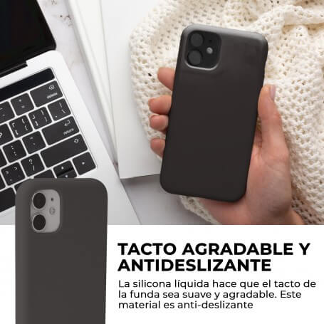 Funda Silicona para Apple iPhone 11 Negro - Librephonia