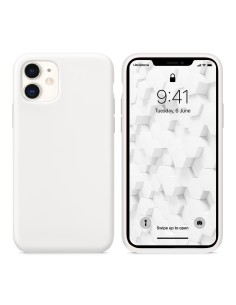 Funda Silicona para Apple iPhone 11 Blanco - Librephonia