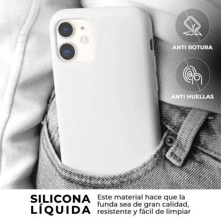 Funda Silicona para Apple iPhone 11 Blanco - Librephonia