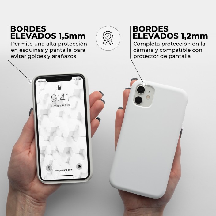 Funda Silicona para Apple iPhone 11 Blanco -...
