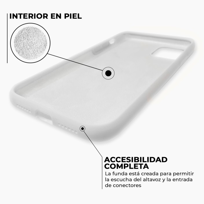 Funda Silicona para Apple iPhone 11 Blanco -...