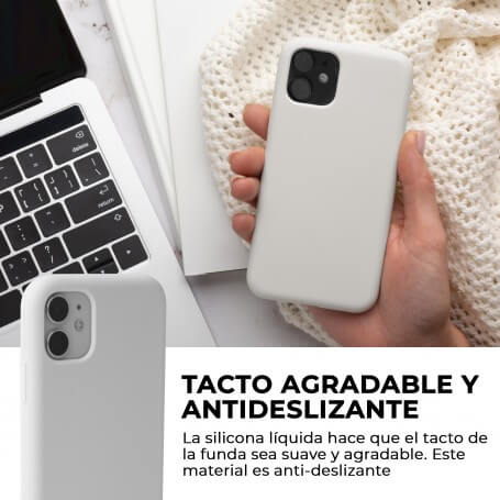 Funda Silicona para Apple iPhone 11 Blanco - Librephonia