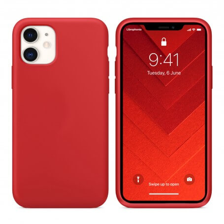 Funda Silicona para Apple iPhone 11 Rojo - Librephonia