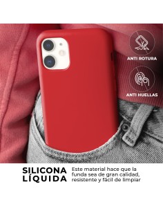 Funda Silicona para Apple iPhone 11 Rojo - Librephonia 2