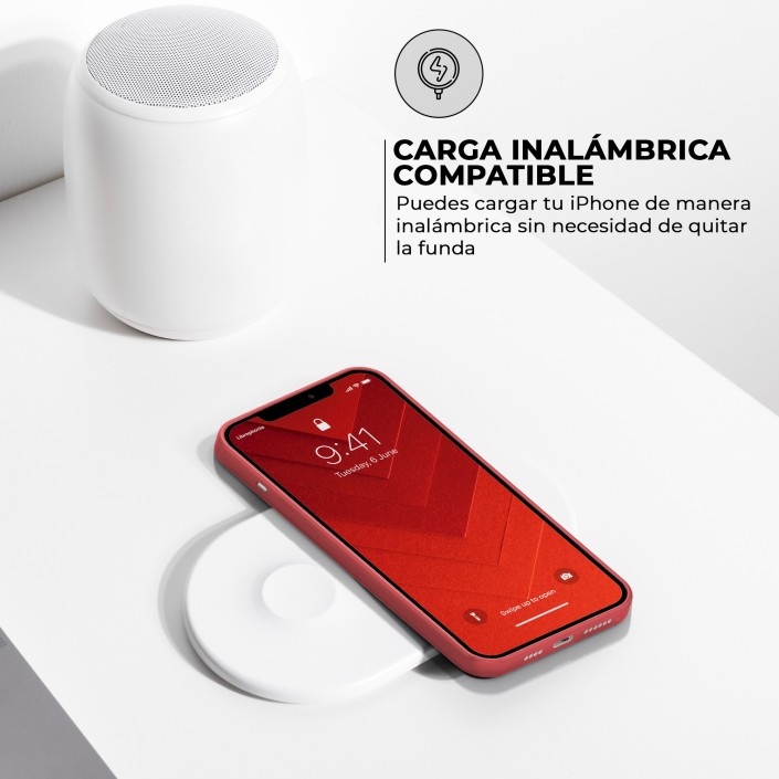 Funda Silicona para Apple iPhone 11 Rojo -...