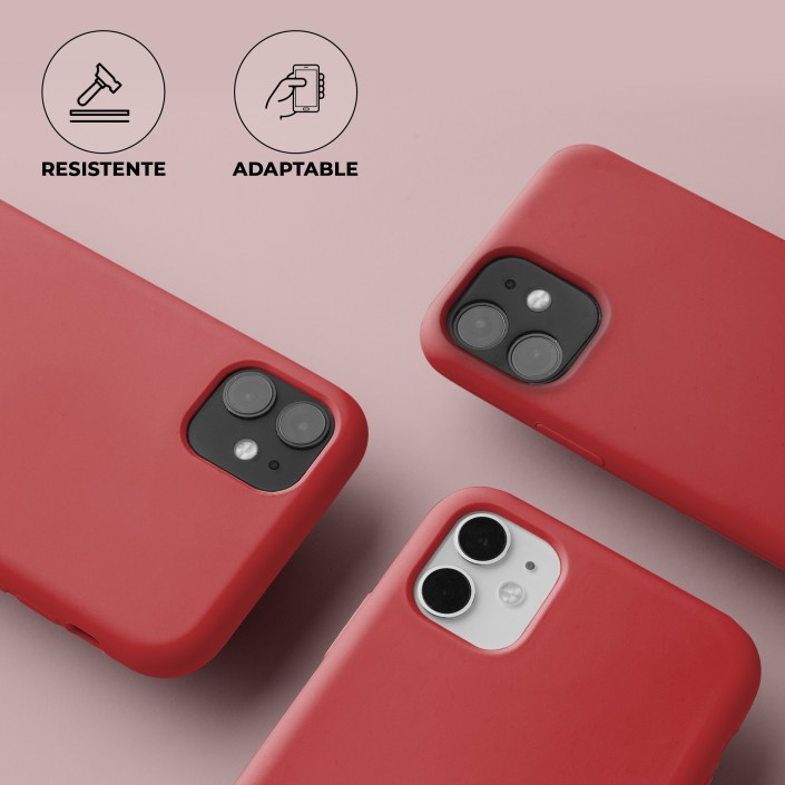 Funda Silicona para Apple iPhone 11 Rojo -...