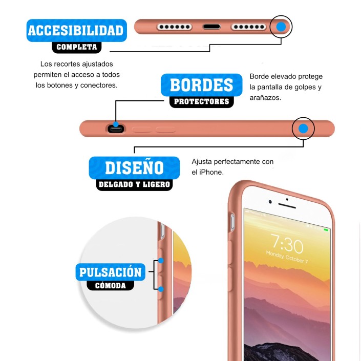 Funda Silicona para Apple iPhone 7 / 8 / SE...