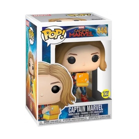 Figura Funko Pop! Marvel Capitana Marvel Modelo 444 | 37685 Brilla en la oscuridad