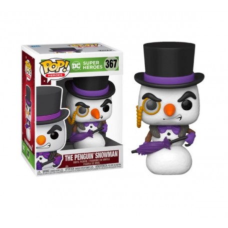 Figura Funko Pop! DC Super Héroes Pingüino como Muñeco de Nieve Modelo 367 | 51674 Edición Especial