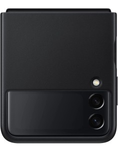 Funda de Piel Para Samsung Z Flip 3 Color Negro Modelo...