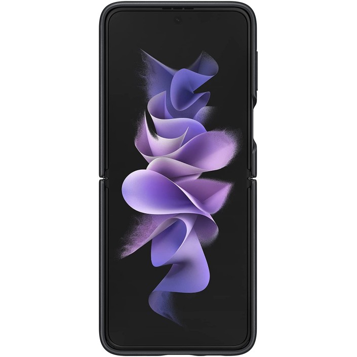 Funda de Piel Para Samsung Z Flip 3 Color Negro...