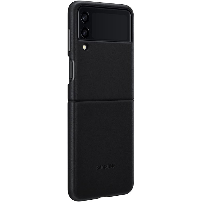 Funda de Piel Para Samsung Z Flip 3 Color Negro...