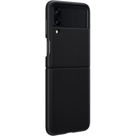 Funda de Piel Para Samsung Z Flip 3 Color Negro Modelo EF-VF711LB
