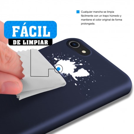 Funda Silicona para Apple iPhone 7 / 8 / SE 2020 Azul Medianoche Librephonia | Estado Genial | Outlet