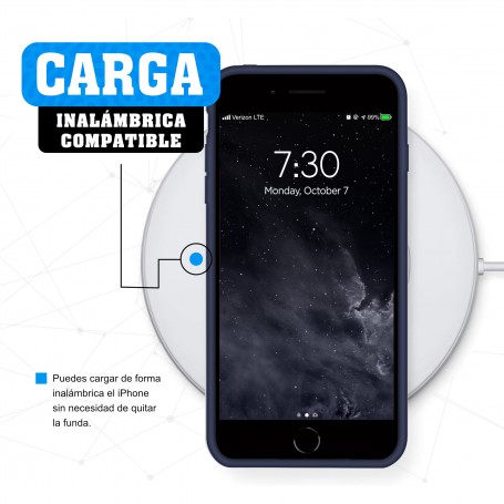 Funda Silicona para Apple iPhone 7 / 8 / SE 2020 Azul Medianoche Librephonia | Estado Genial | Outlet