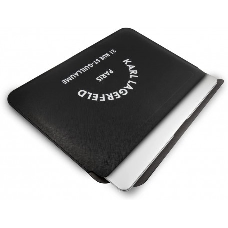 Funda Karl Lagerfeld Saffiano para portátil y tablet de 16" Rue St Guillaume color Negro KLCS16RSGSFBK