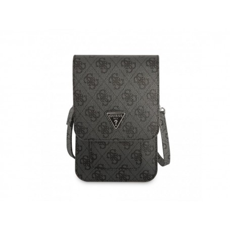 Funda Bolso Cartera de piel Guess para Teléfono Modelo 4G con logo Triángulo Negra GUWBP4TMGR