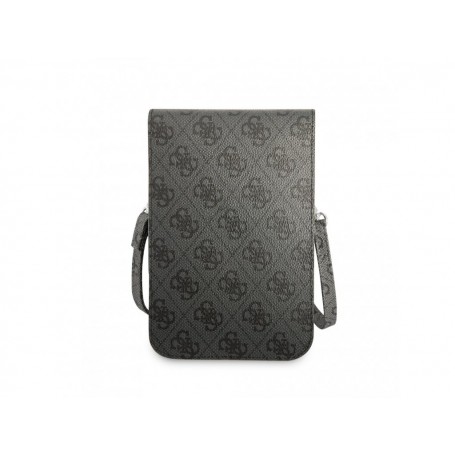 Funda Bolso Cartera de piel Guess para Teléfono Modelo 4G con logo Triángulo Negra GUWBP4TMGR