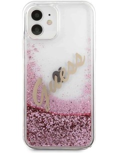 Funda Guess Vintage purpurina líquida para iPhone 12 Mini...