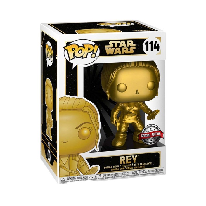Figura Funko Pop! Star Wars Rey (Dorado) Modelo...