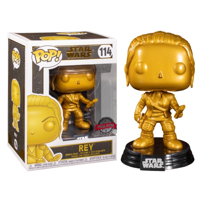 Figura Funko Pop! Star Wars Rey (Dorado) Modelo...