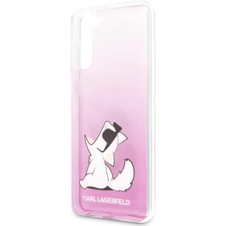 Funda Rígida Karl Lagerfeld diseño Choupette para Samsung Galaxy S21 Plus Rosa KLHCS21MCFNRCPI
