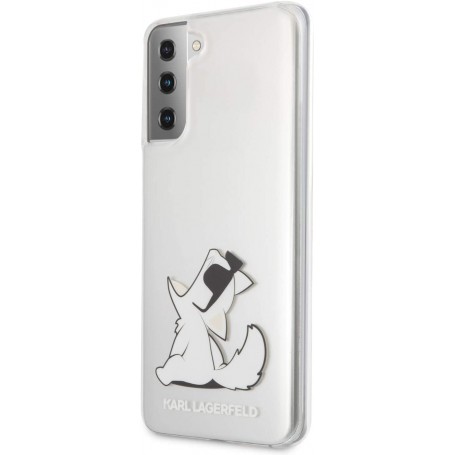 Funda Rígida Karl Lagerfeld diseño Choupette para Samsung Galaxy S21 Plus Transparente KLHCS21MCFNRC