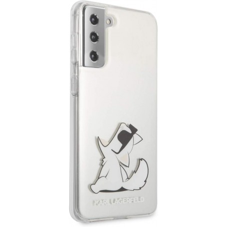 Funda Rígida Karl Lagerfeld diseño Choupette para Samsung Galaxy S21 Plus Transparente KLHCS21MCFNRC
