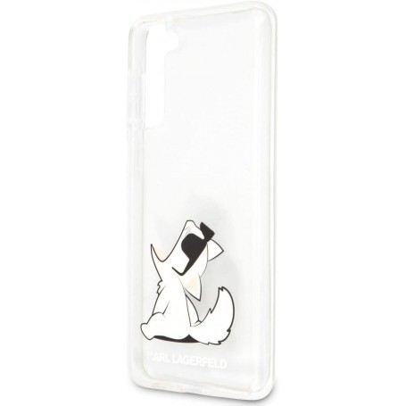 Funda Rígida Karl Lagerfeld diseño Choupette para Samsung Galaxy S21 Plus Transparente KLHCS21MCFNRC