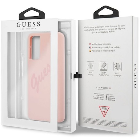 Funda Guess Vintage de Silicona para Samsung Galaxy S21 Ultra Color Rosa