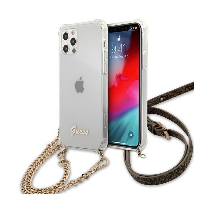 Funda Rígida Guess Transparente con cadena...