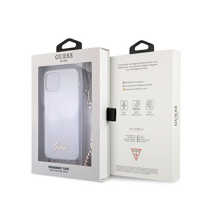 Funda Rígida Guess Transparente con cadena...