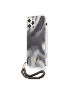 Funda Rígida Guess Gris Mármol con cadena de naylon para... 2