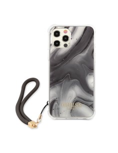 Funda Rígida Guess Gris Mármol con cadena de naylon para...