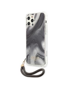 Funda Rígida Guess Gris Mármol con cadena de naylon para... 2