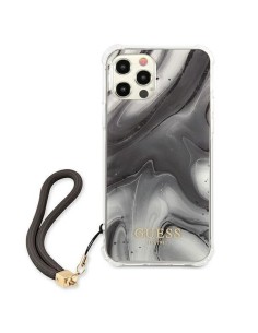 Funda Rígida Guess Gris Mármol con cadena de naylon para...