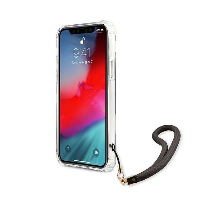 Funda Rígida Guess Gris Mármol con cadena de...