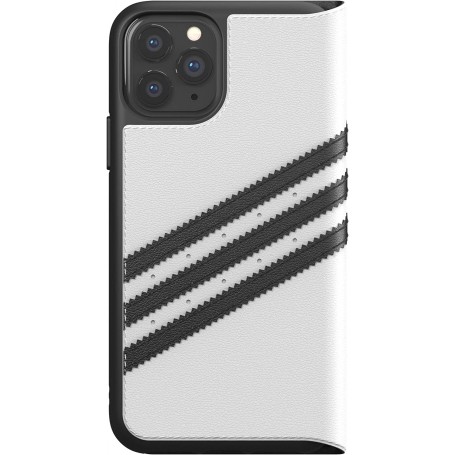 Funda Adidas Tipo Libro en Piel para iPhone 11 Pro Max Color Blanco
