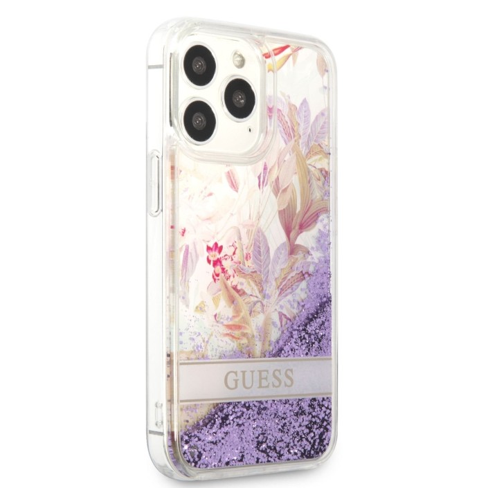Funda Guess purpurina líquida para iPhone 13...