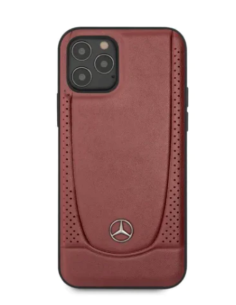 Funda Mercedes en Piel perforada para iPhone 11 Color Rojo