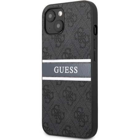 Funda Guess para iPhone 13 Mini Gris con logo Negro y franja Gris