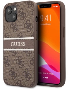 Funda Guess para iPhone 13 Mini Marrón con logo y franja... 2