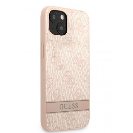 Funda Guess para Apple iPhone 13 Mini Rosa con logo y franja Rosa