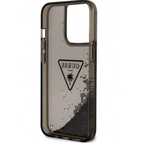 Funda Guess purpurina líquida Plateada para Apple iPhone 14 Pro color Negro